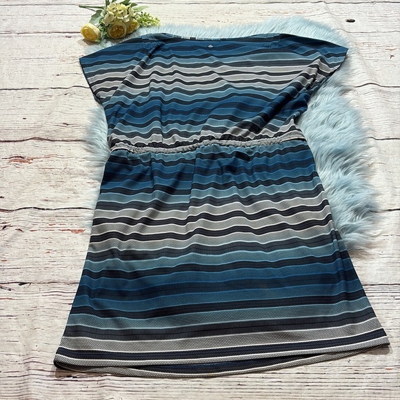 Prana Lindy Striped Blue Shift Dress sz S - Picture 9 of 9
